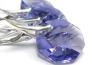 PROMOCJA! Kryształy piękny komplet SREBRO 12mm TN