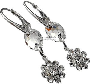CRYSTALS UNIQUE EARRINGS CRYSTAL FEEL STERLING SILVER
