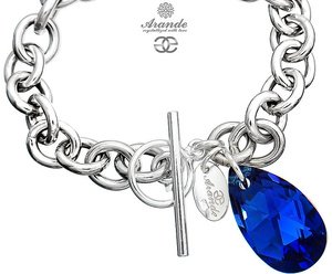 Kryształy bransoletka BLUE COMET SREBRO