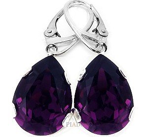 OKAZJA Kryształy unikatowe kolczyki AMETHYST