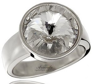Kryształy przepiękny pierścionek CRYSTAL SREBRO