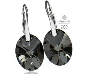 NEWEST CRYSTALS BEAUTIFUL EARRINGS XILION SILVER NIGHT  STERLING SILVER