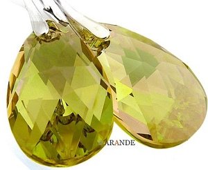 Najnowsze Kryształy Piękne Kolczyki Lumin Green