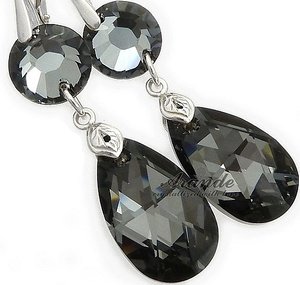 NIGHT GLOSS LONG EARRINGS CRYSTALS CRYSTALS SILVER