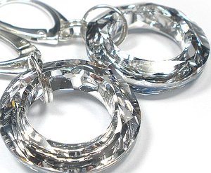Kryształy duże kolczyki KOŁA SILVER CERTYFIKAT