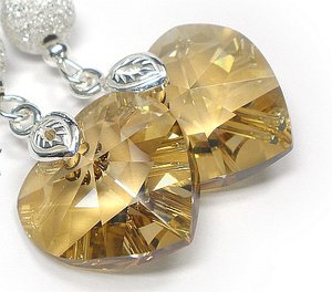 Kryształy piękne długie kolczyki GOLDEN
