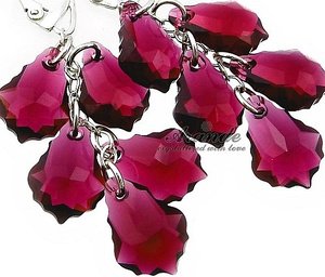 RUBY BAROQUE LONG EARRINGS CRYSTALS CRYSTALS