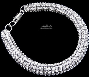 Nowa Okazała Bransoletka Kryształy Crystallized Unikat!
