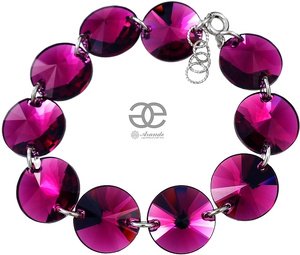 CRYSTALS CRYSTALS BRACELET FUCHSIA STERLING SILVER 925 CERTIFICATE
