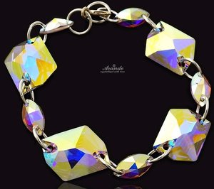 CRYSTALS UNIQUE BRACELET AURORA COSMIC STERLING SILVER 925
