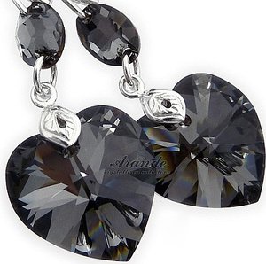 NIGHT HEART GLOSS EARRINGS CRYSTALS CRYSTALS