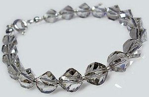 Kryształy Piękna Bransoletka Silver Helix Srebro