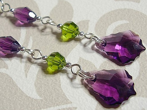 Kryształy Piękne Kolczyki Amethyst Charm