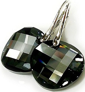 Kryształy Nowość Kolczyki Silver Night Twist