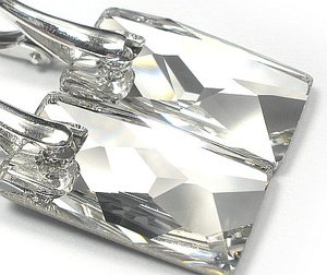 Kryształy piękne kolczyki SREBRO Crystal