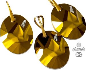 Nowe Kryształy Kolczyki Wisiorek Dorado Gold Jean Paul Gaultier Złote Srebro