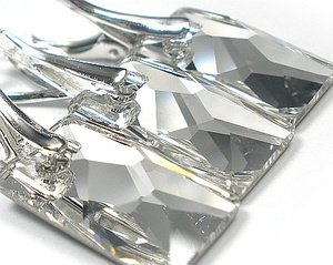 Piękny Komplet Kryształy Srebro Crystal Promocja