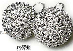 Okazja Kryształy Duże Kolczyki Crystal 18mm