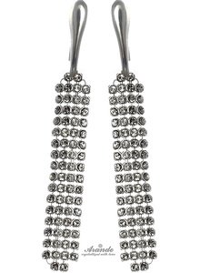 CRYSTALS GENUINE EARRINGS *CRYSTALLIZED* STERLING SILVER