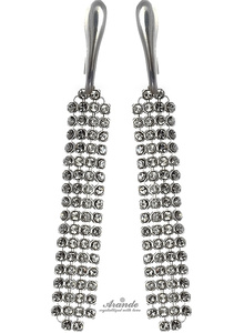 CRYSTALS GENUINE EARRINGS *CRYSTALLIZED* STERLING SILVER