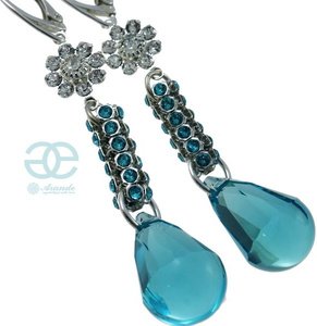 CRYSTALS CRYSTALS EARRINGS TURQUOISE CRYSTALLIZED