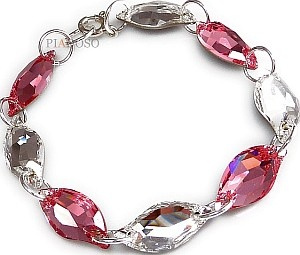Kryształy Elegancka Bransoletka Rose Crystal