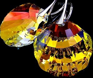 New Kryształy Kolczyki Aurora Seashell Certyfikat