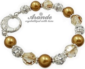 Nowe Kryształy Piękna Bransoletka Crystal Golden