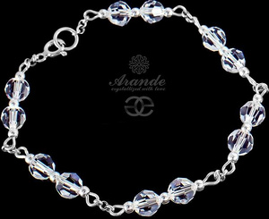 Kryształy Bransoletka Crystal Srebro Certyfikat