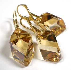 Promocja Kryształy Komplet Golden Złote Srebro