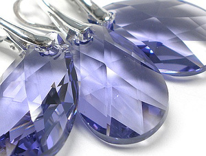 Piękny Komplet Kryształy Tanzanite Srebro