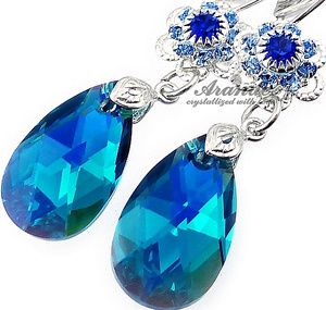 Kolczyki Kryształy Blue Zircon Feel Srebro