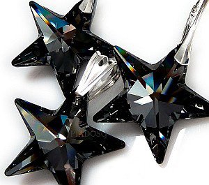 Nowe! Kryształy Komplet Łańcuszek Night Star Lux