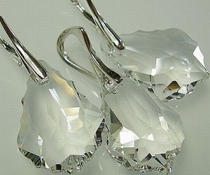 CRYSTALS JEWELLERY SET *CRYSTAL BAROQUE* STERLING SILVER HANDMADE