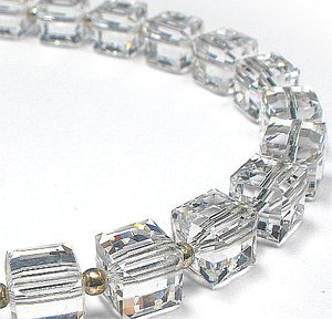 Kryształy Bransoletka Srebro kostki Crystal