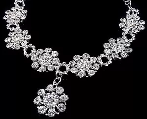Nowe Kryształy Unikat Naszyjnik Crystal Flow Lux