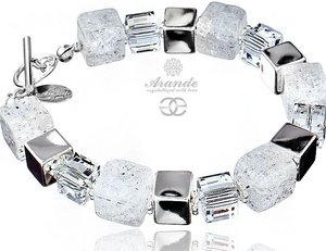 CRYSTALS UNIQUE BEAUTIFUL BRACELET CRYSTAL ROCK STERLING SILVER 925