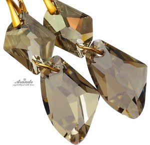 SWAROVSKI piękne długie kolczyki SILVER COSMO