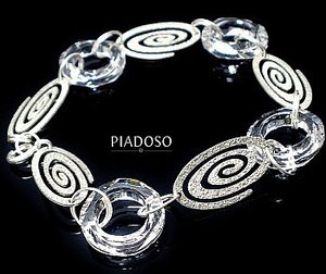 Kryształy Elegancka Bransoletka SREBRO Crystal