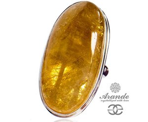 CITRINE NATURAL BEAUTIFUL RING STERLING SILVER SIZE 10-20