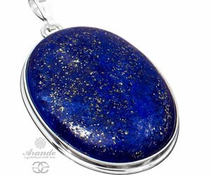 Lapis Lazuli Piękny Duży Wisiorek Srebro 925