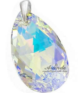 CRYSTALS BEAUTIFUL PENDANT AURORA 38MM STERLING SILVER