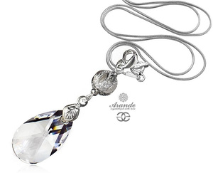 Kryształy Piękny Naszyjnik Crystal Fantasia Srebro