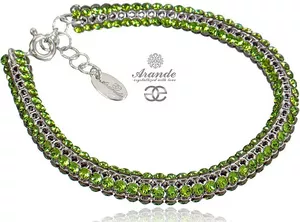 Kryształy Crystallized Przepiękna Bransoletka Peridot Certyfikat