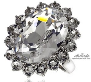 Kryształy piękny pierścionek ROYAL CRYSTAL SREBRO