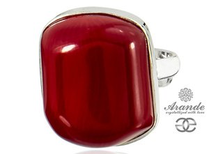 BEAUTIFUL RING NATURAL RED CORAL R10-20 STERLING SILVER (1)