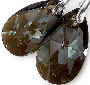 Kryształy Nowość Piękne Kolczyki Bronze Shade