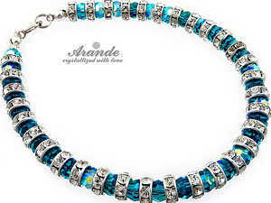 Kryształy Elegancka Bransoletka Blue Zircon