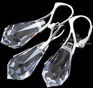 Kryształy piękny komplet CRYSTAL 22 MM SREBRO
