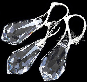 Kryształy Piękny Komplet Crystal 22 mm Srebro